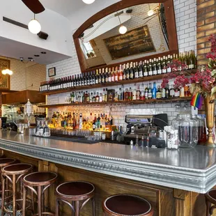 a bar in a restaurant