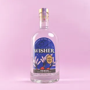 Wisher Vodka, an ultra premium Gluten Free, Grain/Corn Free, Vegan Vodka Distilled from sugar beets, Locally, women owned in Ellicott City