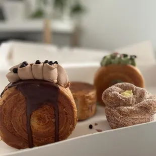 Perfectly crafted chocolate pistachio croissants