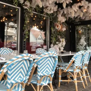 the beautiful patio space