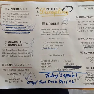 Menu November 2022