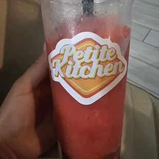 Very strawberry Slush with Boba
