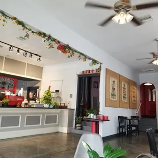 he interior of the cafe