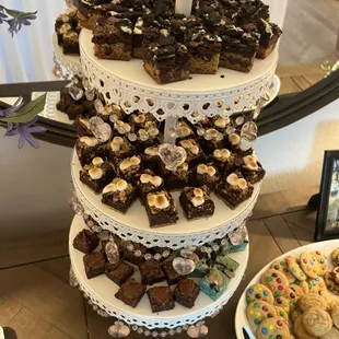 Assorted mini desserts for an engagement party