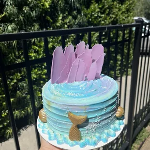 Under the sea themed birthday cake