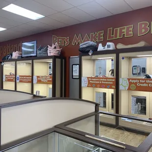 The puppy viewing area.