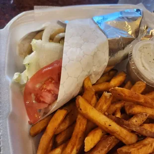 Falafel and fries