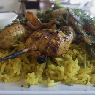 chicken kebab platter