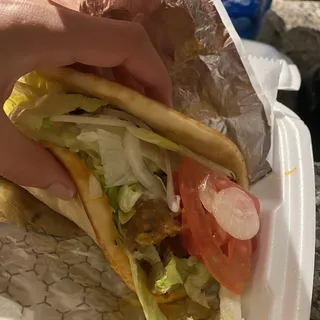 spicy gyro sandwich