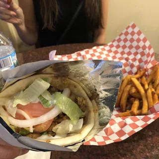 chicken kebab sandwich combo