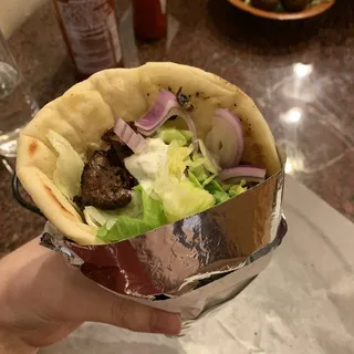 lamb kebab sandwich