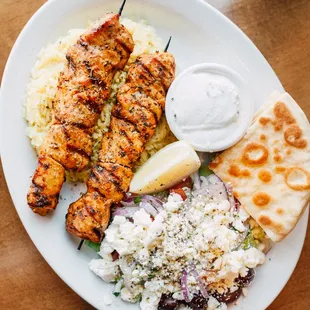 Chicken Souvlaki Plate