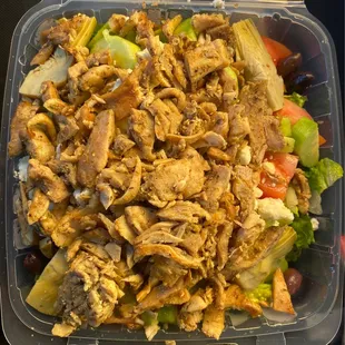 Chicken Gyro Salad.