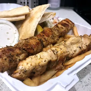 Chicken Souvlaki Plate
