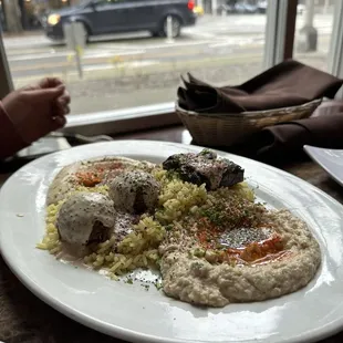 a plate of food on a table