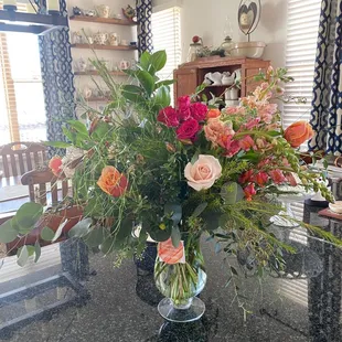 Floral arrangement delivered