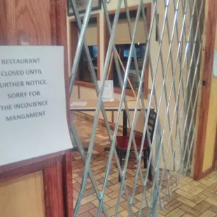 Iron Skillet is closed