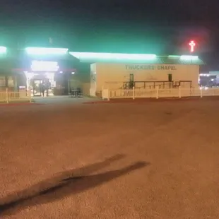 Coming up to the back of the building