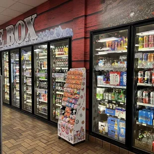 Big selection of cold drinks