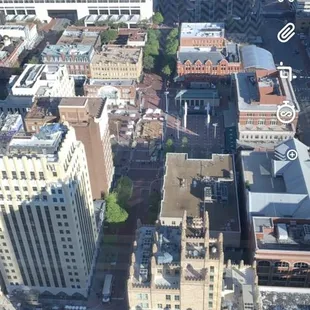 The view of Sundance Square from the members dining room