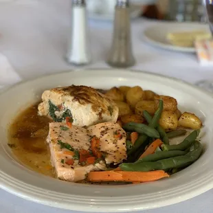 Chicken and Salmon plate