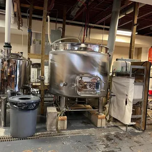 the inside of a brewery
