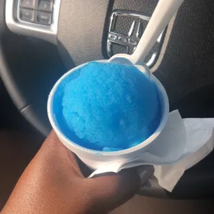 Small blueberry water ice. Bomb