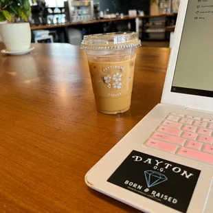 Carmel latte with oat milk