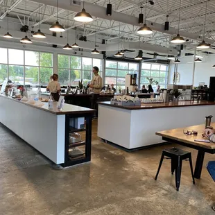 the interior of a coffee shop