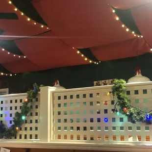 a view of the dining area