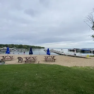 Lakefront views from our table