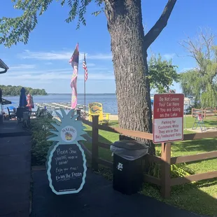 Entry to outdoor seating patio and dock