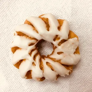 Frosted spiral cake doughnut