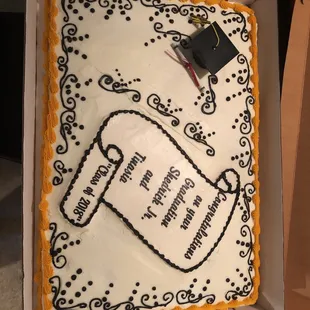 This is the "new" cake. There's dents and the owner had an attitude when we had an issue with it. Before the swirls were there it was plain.