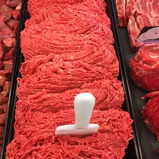 Ground fresh, daily. 85/15 lean ground beef!