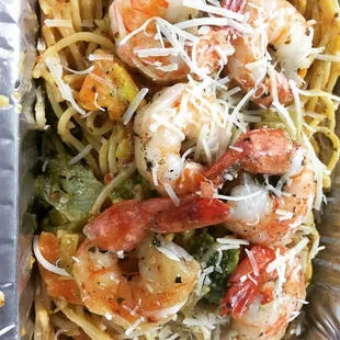 Sun Dried Alfredo Shrimp Pasta