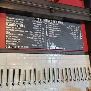 Beer selection as of 9/12/21