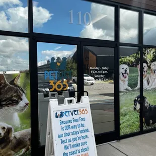 Entrance with a note to text upon arrival