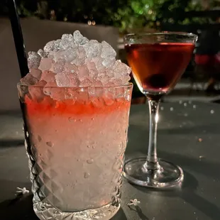 Ojen Frappe and a La Louisiane.