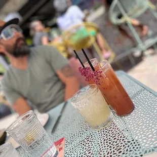 Spicy marg and the new marg for the spring season.