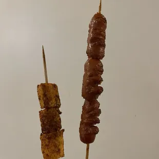 Fish Tofu(4) (4) skewer, Mini Pork Link(4) (4) skewer
