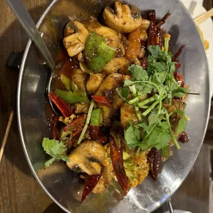 Intestine fish dry pot