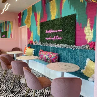 the interior of the restaurant