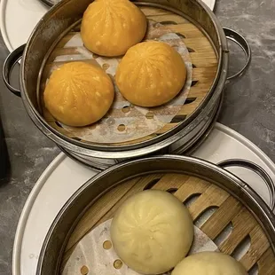 Chicken, Pork/Shrimp, and Pork Steamed Buns