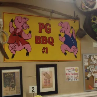  the pig bbq sign
