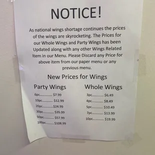 There's a wing shortage!