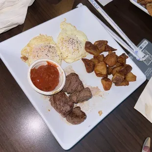 Deconstructed steak wrap