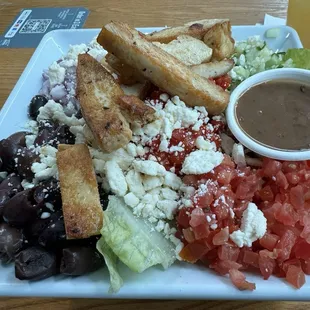 Greek salad with chicken
