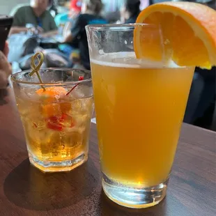 Just a quick drink or two before our flight