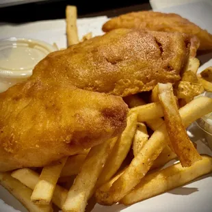a fish and chips meal